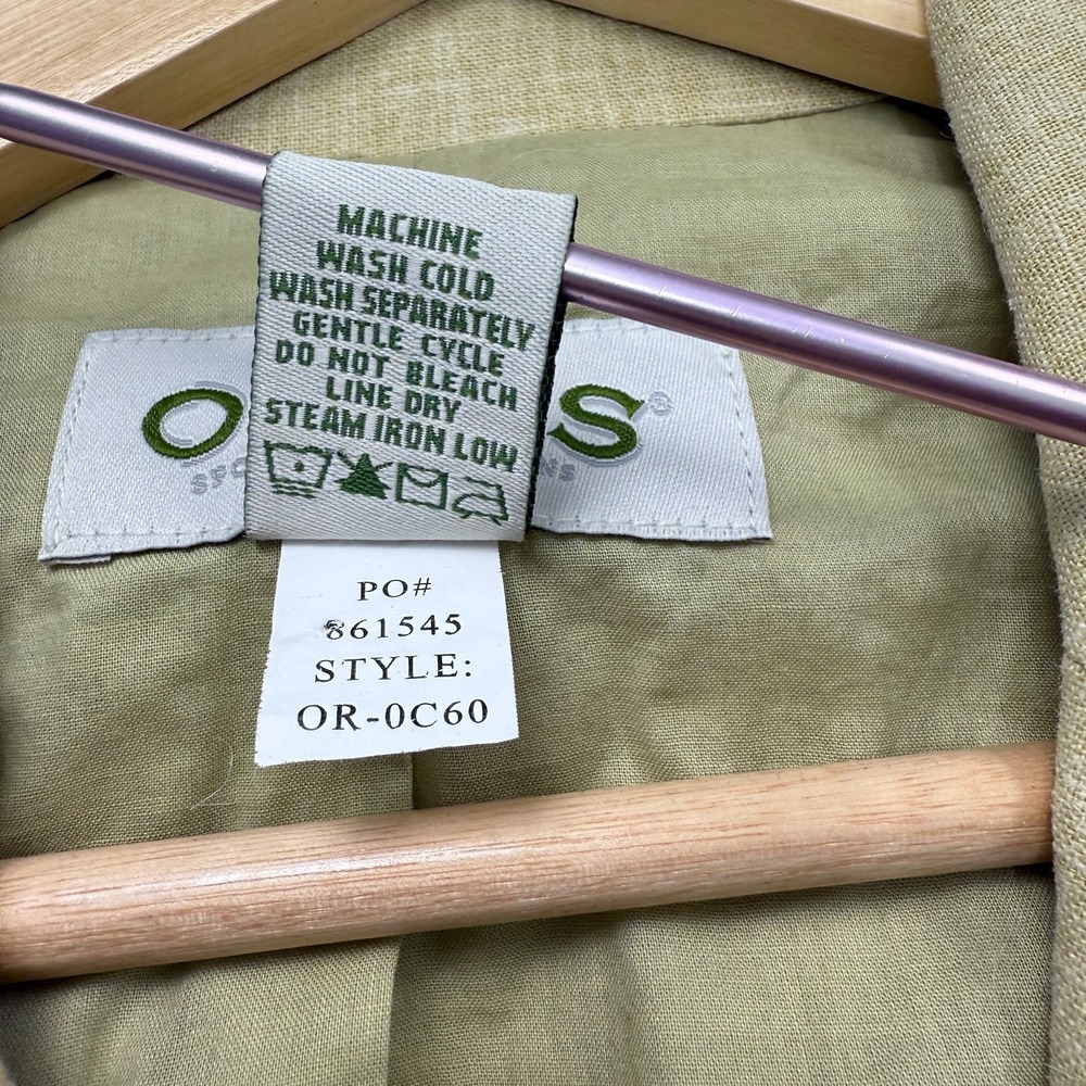 Orvis Linen Blend Blazer Jacket Size 10 Sage Green Lightweight Casual - Picture 5 of 8